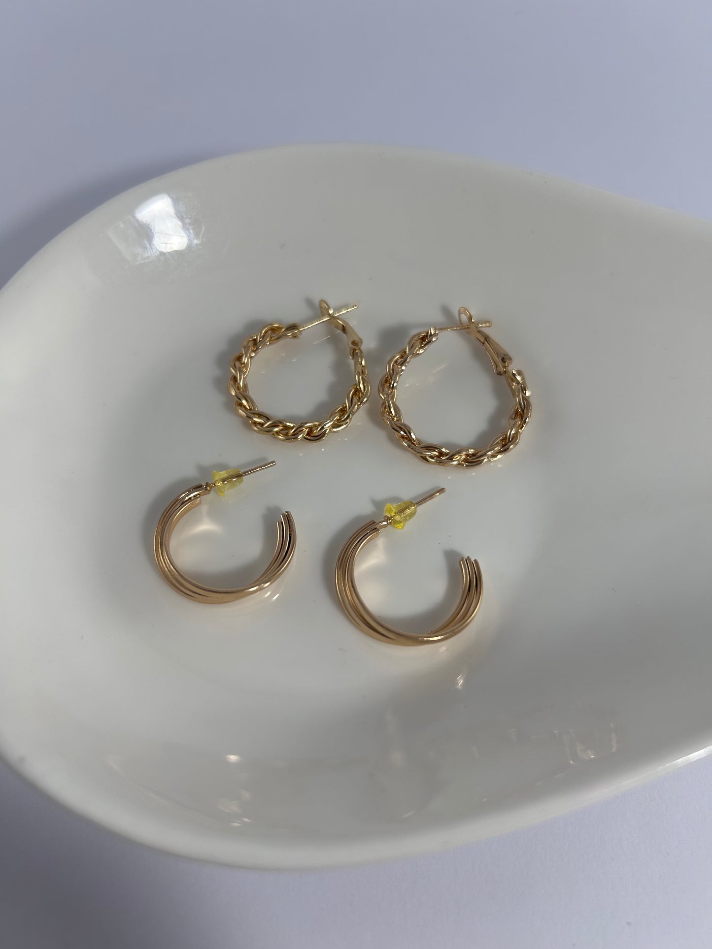 Set x2 Aros Texturados Gruesos