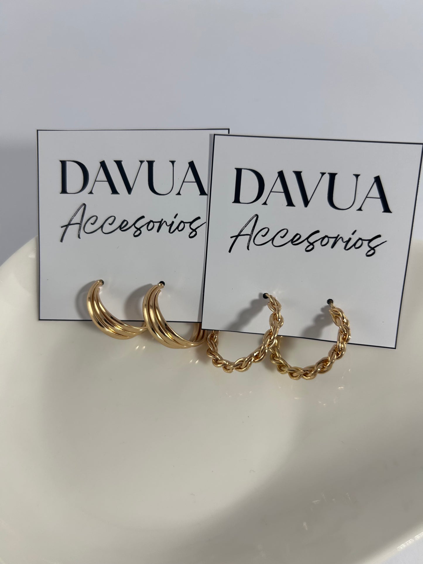 Set x2 Aros Texturados Gruesos