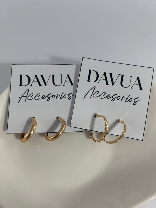 Set x2 aros Clásicos